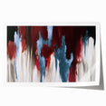 Abstract wall art print showcasing vibrant strokes and lines in shades of blue, yellow, and red, perfect for modern home decor. Ideal for adding a contemporary touch to any living space.