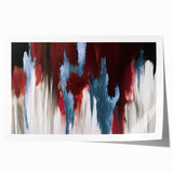 Abstract wall art print showcasing vibrant strokes and lines in shades of blue, yellow, and red, perfect for modern home decor. Ideal for adding a contemporary touch to any living space.