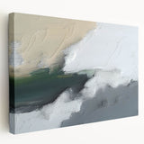 Abstract wall art canvas showcasing vibrant strokes and lines in shades of blue, yellow, and red, designed to enhance modern decor with a contemporary feel.