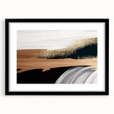 Abstract wall art featuring bold strokes and lines in a modern design, framed with a black matte finish, perfect for contemporary home decor.