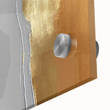 Close-up of an abstract wall art piece showcasing colorful strokes and lines in varying thicknesses, designed to enhance modern interior spaces with vibrant aesthetics.