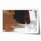 Abstract wall art print featuring vibrant strokes and lines in shades of blue, orange, and yellow, designed to enhance modern interiors. Perfect for contemporary decor.