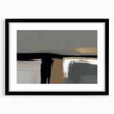 Abstract wall art featuring a collection of colorful strokes and lines, framed with a sleek black mat. Perfect for modern home decor, this piece enhances any space with its vibrant design and artistic flair.