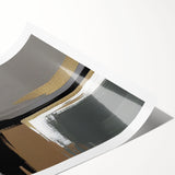 Abstract strokes and lines in vibrant colors dominate this rolled print, showcasing a modern wall art design perfect for contemporary decor, packaged securely in a sturdy tube for delivery.