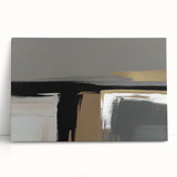 Abstract wall art featuring dynamic strokes and lines in a contemporary design, displayed on stretched canvas. The artwork showcases a vibrant color palette of blues, yellows, and oranges, ideal for modern home decor.