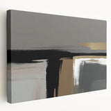 Abstract wall art design showcasing vibrant strokes and lines in various colors. This stretched canvas piece offers a modern aesthetic, ideal for contemporary decor.