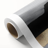 Abstract wall art canvas featuring dynamic strokes and lines in vibrant colors, ideal for modern home decor. This rolled artwork is packaged securely in a cardboard tube.