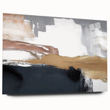 Abstract wall art design showcasing vibrant strokes and lines in a modern acrylic glass frame, emphasizing bold colors and dynamic shapes for contemporary decor.