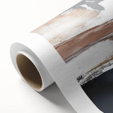 Abstract strokes and lines design in vibrant colors on rolled canvas wall art, showcasing a modern artistic style, perfect for contemporary home decor.