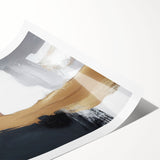 Abstract wall art print featuring vibrant strokes and lines in a modern design, ideal for contemporary decor. The rolled print is suitable for framing and adds a stylish touch to any room.