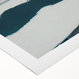 Abstract wall art design showcasing vibrant strokes and lines in hues of blue, orange, and yellow, perfect for modern home decor. Ideal for adding a contemporary touch to living spaces.