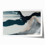 Abstract wall art print featuring dynamic strokes and lines in vibrant colors, ideal for modern home decor. This rolled design enhances any space with its artistic flair.