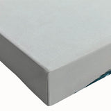 Close-up of abstract strokes and lines design on stretched canvas wall art, showcasing vibrant colors and intricate details, perfect for modern home decor.