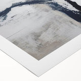 Abstract wall art featuring vibrant strokes and lines in hues of blue, orange, and yellow, ideal for modern home decor. Perfect for enhancing living spaces with a contemporary touch.