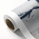 Abstract wall art canvas showcasing vibrant strokes and lines in shades of blue, orange, and yellow, ideal for modern home decor. Perfect for adding a contemporary touch to any room.