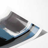 Abstract wall art print featuring colorful strokes and lines in vibrant hues, showcasing a modern artistic design ideal for contemporary home decor. The rolled print is packaged securely in a cardboard tube for easy shipping and display.