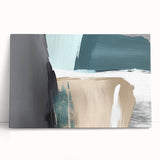 Abstract wall art featuring vibrant strokes and lines in a variety of colors, displayed on a stretched canvas. This modern design adds a contemporary touch to home decor.