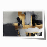 Abstract rolled canvas print showcasing a vibrant design of colorful strokes and lines, perfect for modern home decor. The art features dynamic colors and fluid shapes, ideal for adding a contemporary touch to any room. Packaged in a protective cardboard tube for safe shipping.