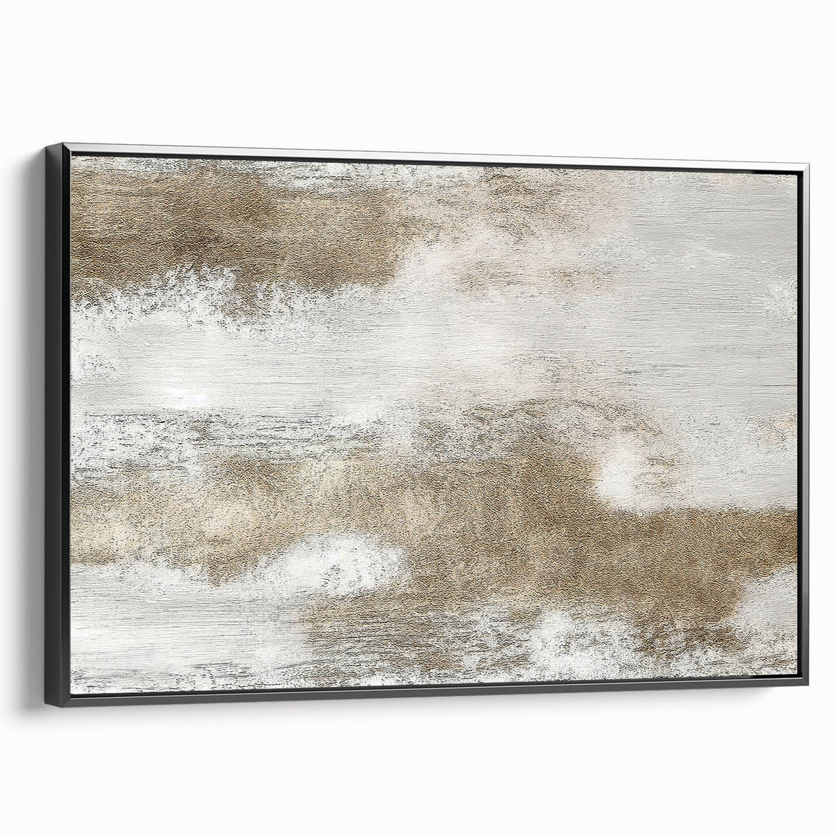 Framed canvas featuring an abstract design of strokes and lines in black, showcasing a modern artistic style. Ideal for contemporary home decor, it adds a striking focal point to any room.