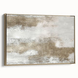 Framed canvas wall art showcasing an abstract design of gold strokes and lines, adding a modern touch to home decor. Perfect for contemporary interiors.