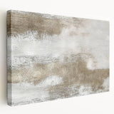 Stretched canvas wall art featuring an abstract design of colorful strokes and lines, showcasing vibrant hues of blue, orange, and yellow, ideal for modern decor.