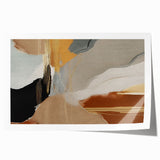 Abstract wall art print featuring dynamic strokes and lines in vibrant colors, perfect for modern home decor. The rolled print is designed to enhance any interior space.