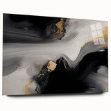 Abstract strokes and lines design wall art piece displayed in acrylic glass, showcasing vibrant colors and modern aesthetics, perfect for contemporary decor.