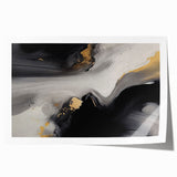 Abstract wall art print featuring vibrant strokes and lines in shades of blue, orange, and yellow, ideal for modern home decor. Perfectly rolled for easy framing.