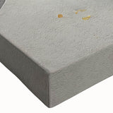 Close-up of an abstract strokes and lines design on stretched canvas wall art, showcasing bold colors and intricate patterns ideal for contemporary home decor.