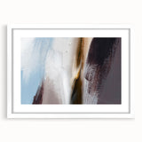 Abstract wall art featuring vibrant strokes and lines in various colors, framed in a sleek white mat, perfect for modern home decor or office spaces. This artistic piece adds a contemporary touch to any room, enhancing the overall aesthetic with its dynamic design and clean presentation.