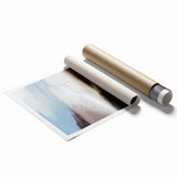 Abstract wall art print showcasing vibrant strokes and lines in shades of blue, pink, and gold, ideal for modern home decor. Perfect for enhancing artistic spaces.