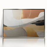 Framed wall art showcasing an abstract design with silver strokes and lines, perfect for modern home decor, enhancing elegance and sophistication.