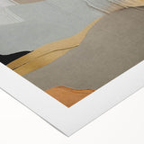 Abstract wall art featuring dynamic strokes and lines in vibrant colors, displayed on a rolled canvas, ideal for modern home decor or artistic spaces.