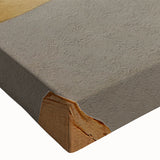 Close-up of a vibrant abstract strokes and lines design on stretched canvas wall art, showcasing bold colors and intricate patterns, ideal for modern home decor.