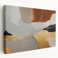 Abstract canvas wall art featuring vibrant strokes and lines in a modern design, displayed from a side view, highlighting its textured surface and high-quality finish.