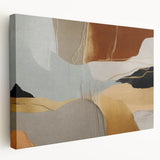 Abstract canvas wall art featuring vibrant strokes and lines in a modern design, displayed from a side view, highlighting its textured surface and high-quality finish.