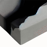 Close-up of abstract strokes and lines design in vibrant colors on stretched canvas, showcasing intricate details and textures ideal for modern home decor.