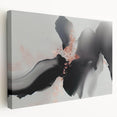 Stretched canvas showcasing an abstract strokes and lines design in vibrant colors, ideal for modern home decor. Side view highlights the canvas thickness and texture.