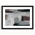 Abstract strokes and lines design wall art in a black frame with matting, showcasing modern artistic elements perfect for contemporary home decor.