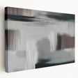 Stretched canvas showcasing an abstract strokes and lines design in vibrant colors, presented in a side view to highlight its depth and texture, perfect for modern decor.
