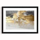 Abstract strokes and lines in a modern black frame showcase a stylish wall art piece, perfect for contemporary decor. This framed artwork elevates any space with its minimalist design and elegant presentation.