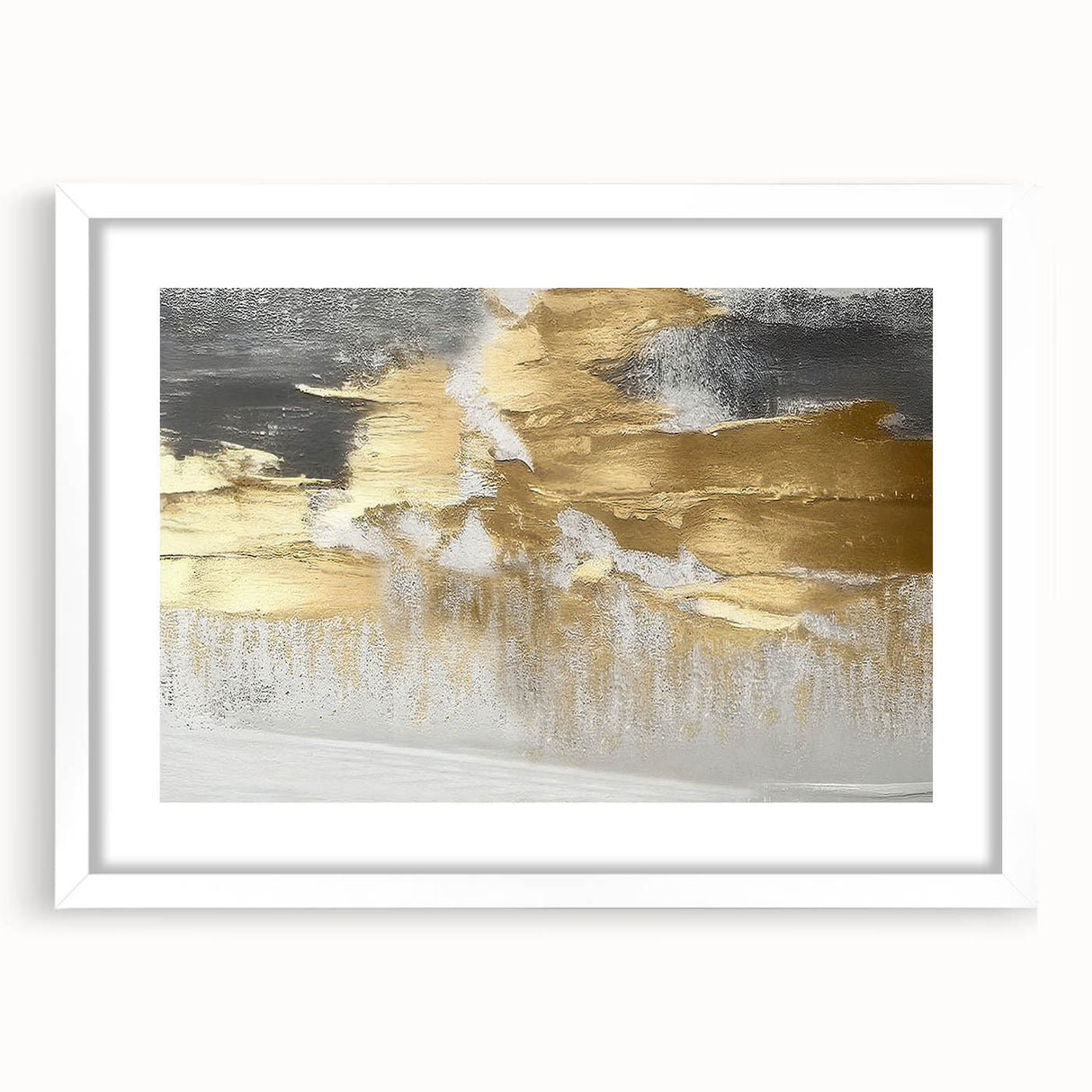 Abstract strokes and lines design wall art in a white frame, featuring a modern aesthetic with soft color palette, perfect for contemporary decor.