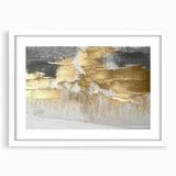 Abstract strokes and lines design wall art in a white frame, featuring a modern aesthetic with soft color palette, perfect for contemporary decor.