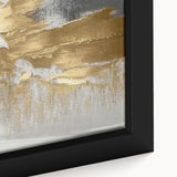 Framed canvas wall art showcasing an abstract design of colorful strokes and lines, featuring a modern aesthetic ideal for contemporary home decor.