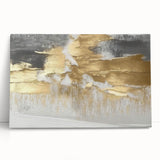 Abstract strokes and lines in vibrant colors adorn this stretched canvas wall art, perfect for modern decor, adding a dynamic touch to any room.