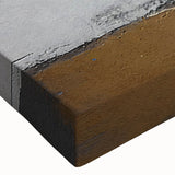 Close-up of vibrant abstract strokes and lines design on stretched canvas, showcasing intricate details and textures ideal for modern home decor.