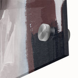 Close-up of an abstract wall art piece showcasing vibrant strokes and lines in shades of blue, yellow, and orange, perfect for modern home decor.