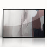 Framed abstract wall art featuring strokes and lines in vibrant colors, set in a sleek black frame. Ideal for modern decor and enhancing living spaces.
