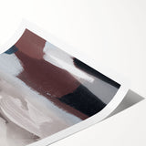 Colorful abstract strokes and lines design in a modern wall art print, showcasing vibrant hues of blue, yellow, and red, ideal for contemporary home decor.