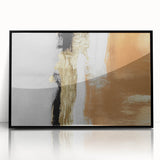 Framed wall art featuring an abstract design of colorful strokes and lines, displayed in a sleek black frame, perfect for modern home decor. Ideal for adding a vibrant touch to living spaces.